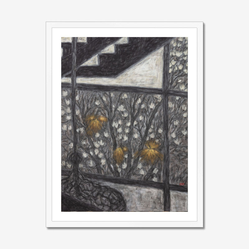 Three Yellow Light Framed Fine Art Paper Print Open Edition
