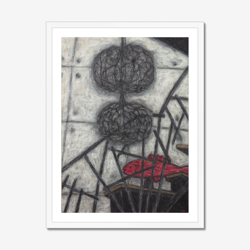 Christine Bae Hot Pink Fish Framed Fine Art Paper Print Open Edition