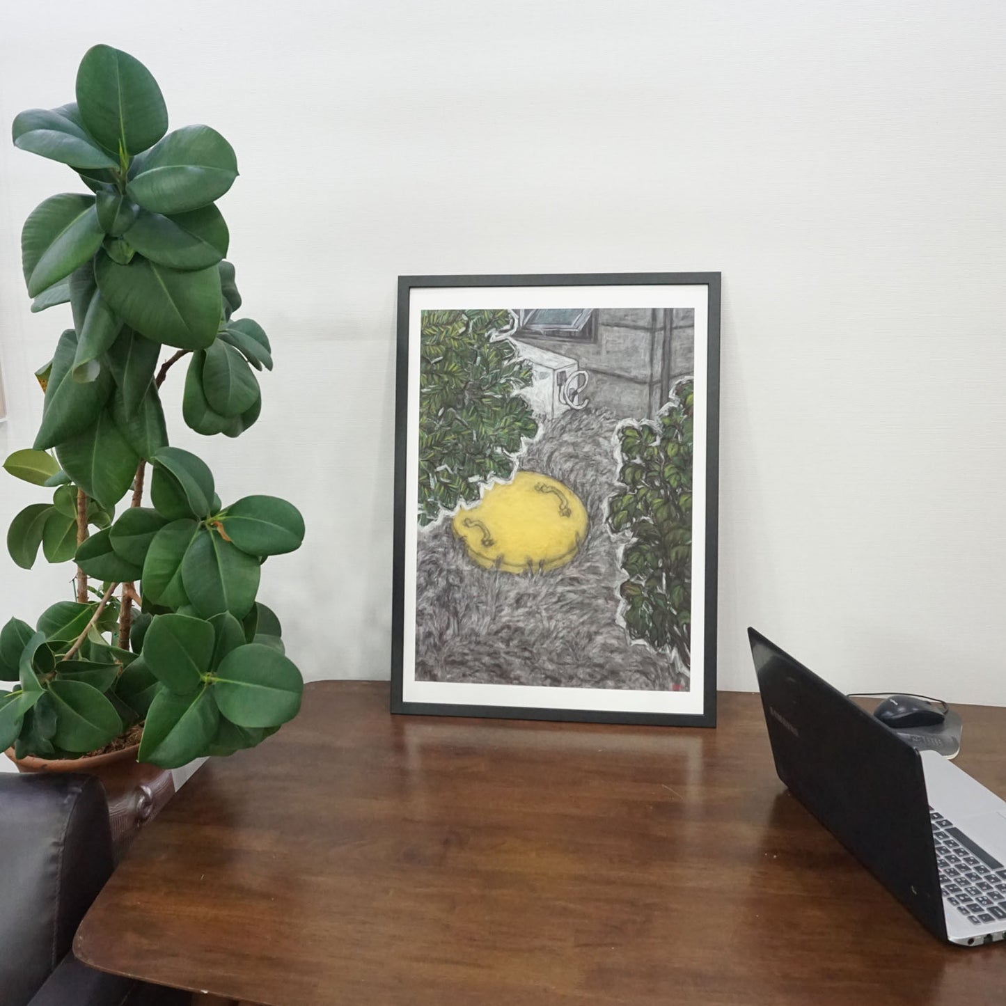 Christine Bae Quiet#2(Yellow Circle2) Fine Art Paper Prints Open Edition
