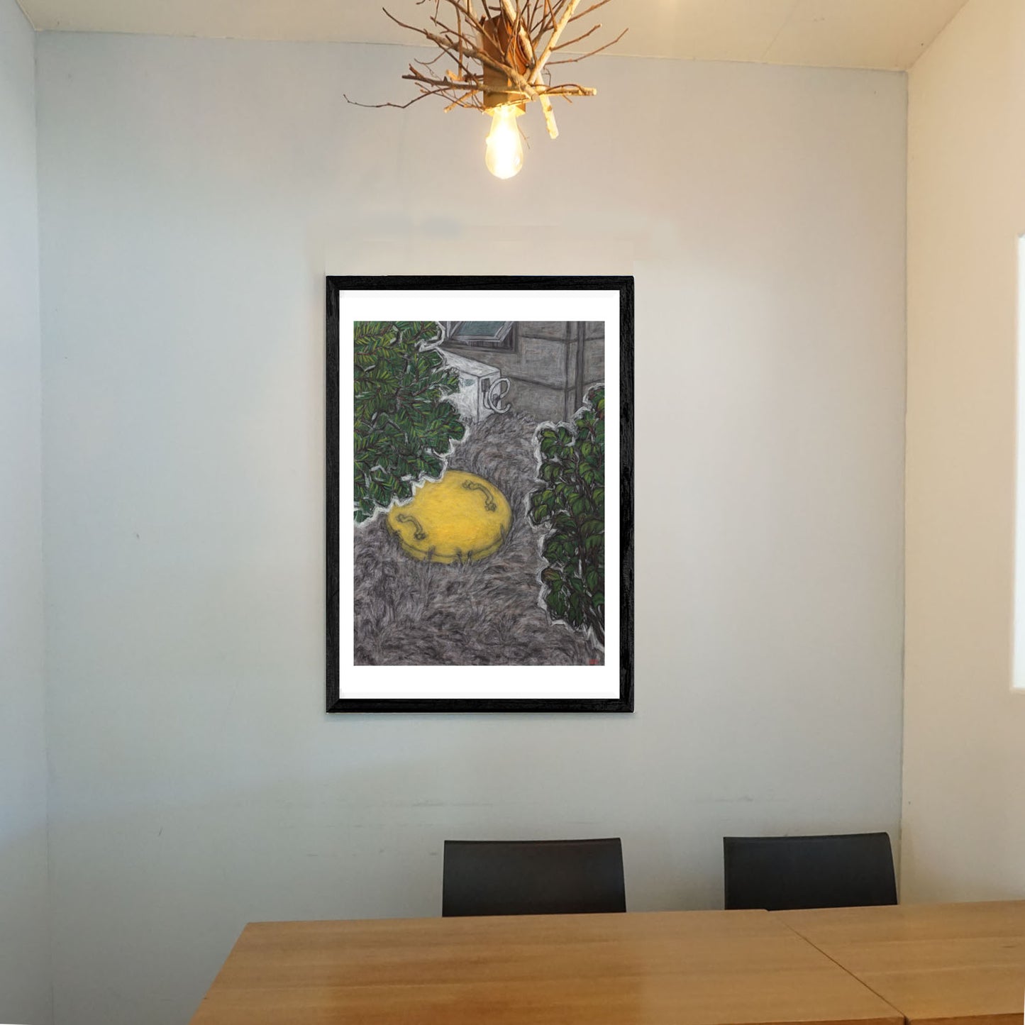 Christine Bae Quiet#2(Yellow Circle2) Fine Art Paper Prints Open Edition
