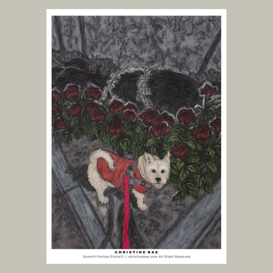 Christine Bae Red Flower and Pucci Art Poster