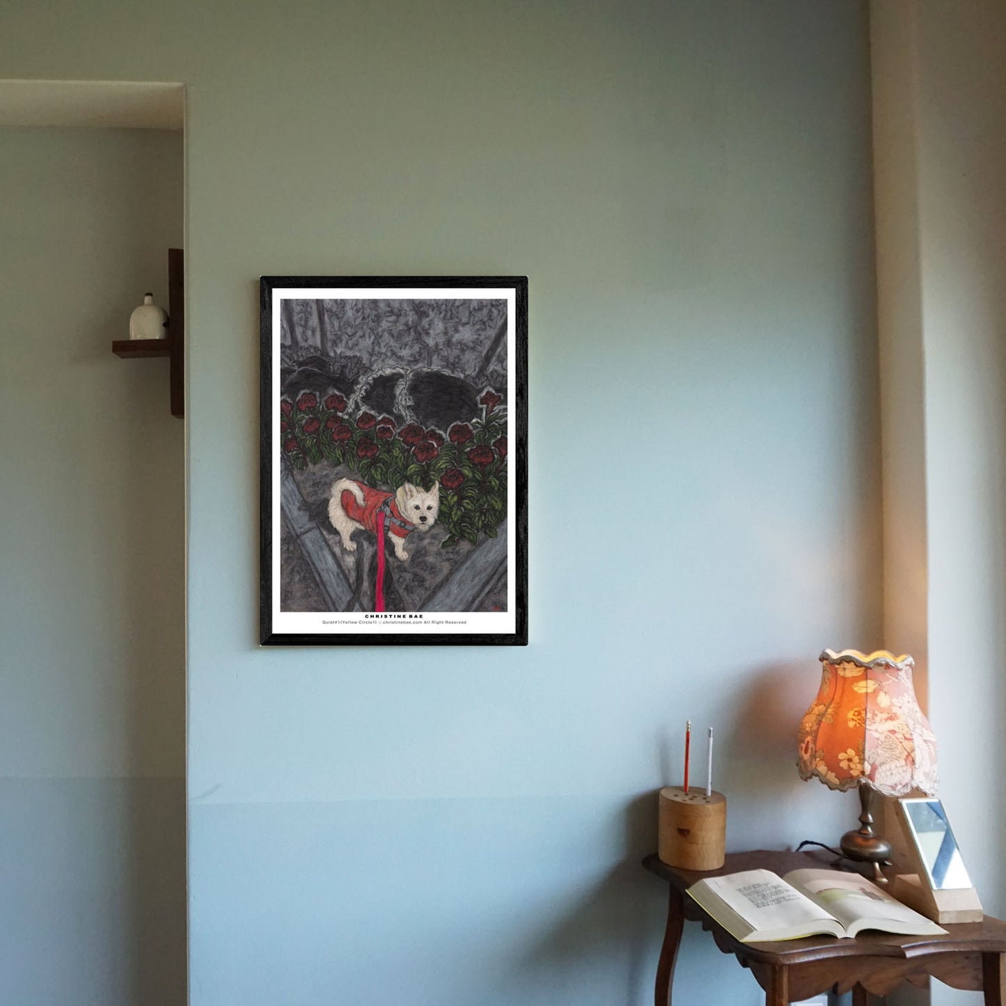 Christine Bae Red Flower and Pucci Art Poster