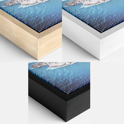 One Summer Day White Step Stones Framed Canvas Print