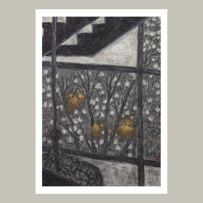 Three Yellow Light Framed Fine Art Paper Print Open Edition
