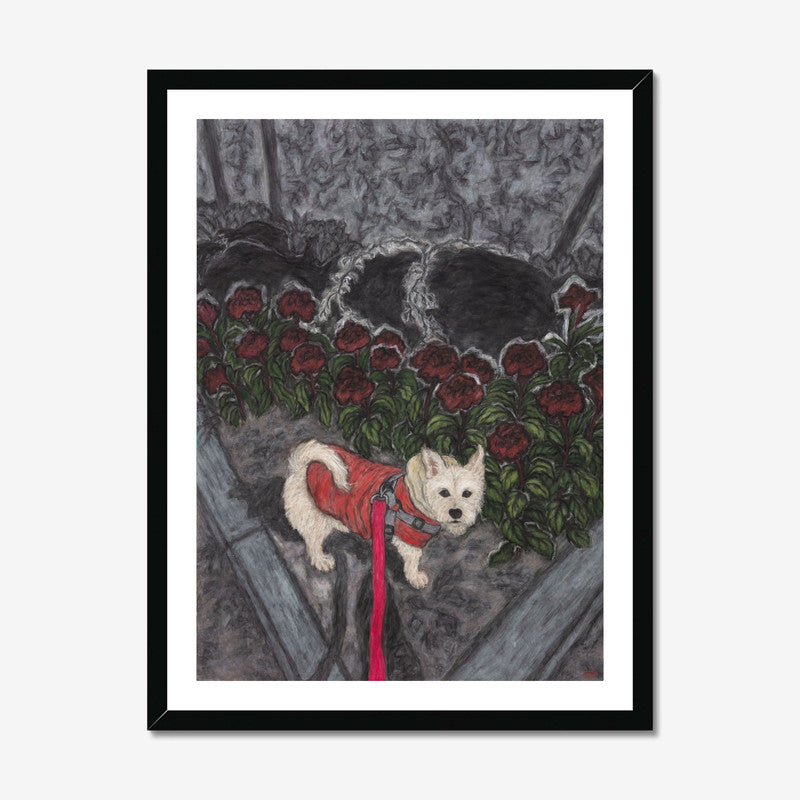 Christine Bae Red Flower and Pucci Framed Fine Art Print Open Edition