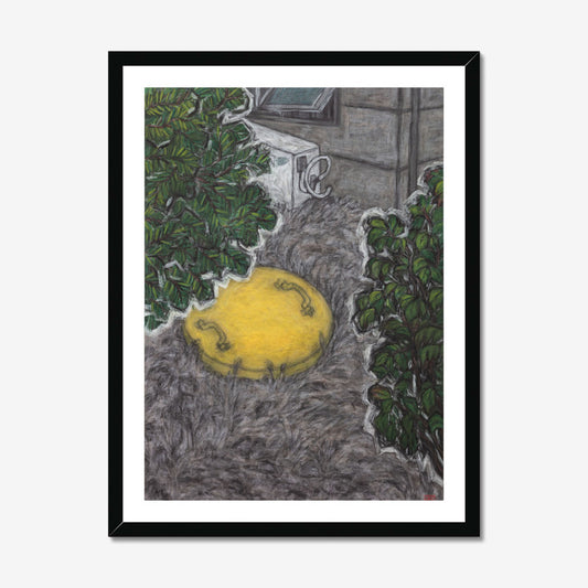 Christine Bae Quiet#2(Yellow Circle2) Framed Fine Art Paper Print Open Edition