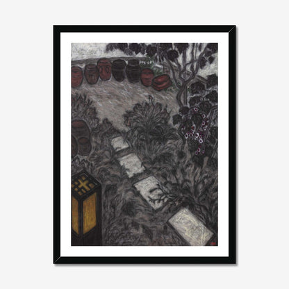 One Summer Day White Step Stones Giclee Framed Fine Art Paper Print Open Edition