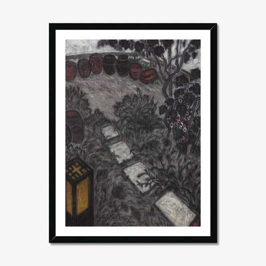 One Summer Day White Step Stones Giclee Framed Fine Art Paper Print Open Edition