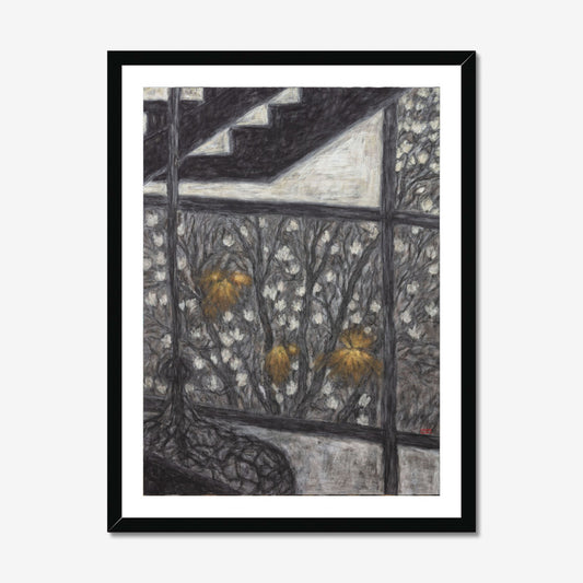 Three Yellow Light Framed Fine Art Paper Print Open Edition