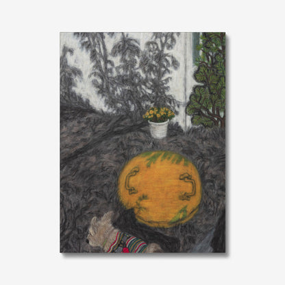 Christine Bae Quiet#1(Yellow Circle) Canvas Print