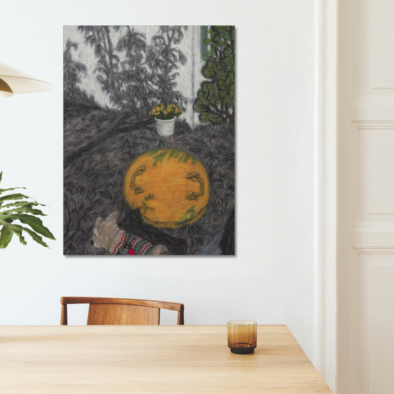 Christine Bae Quiet#1(Yellow Circle) Canvas Print