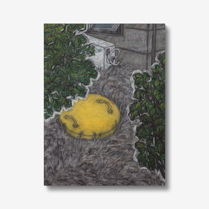 Christine Bae Quiet2 Yellow Circle  Canvas Print