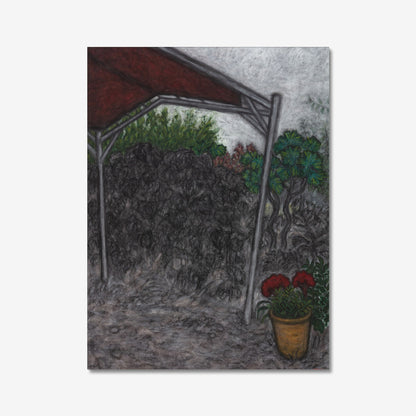 christine bae red ceiling canvas print open edition