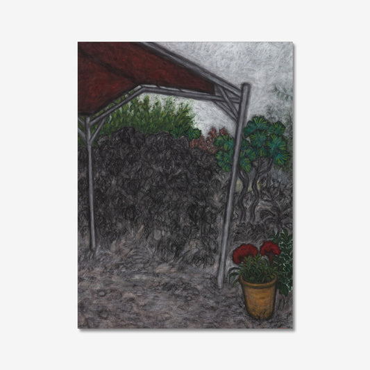 christine bae red ceiling canvas print open edition