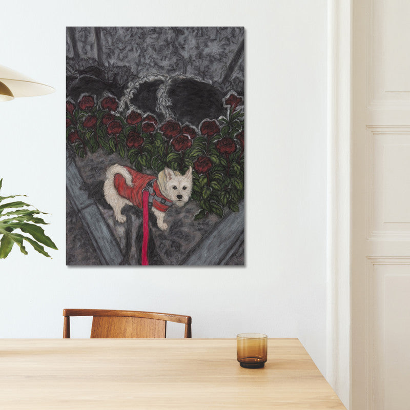 Red Flower and Pucci Canvas Print