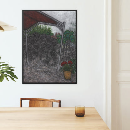 Christine Bae Red Ceiling Framed Canvas Print Open Edition