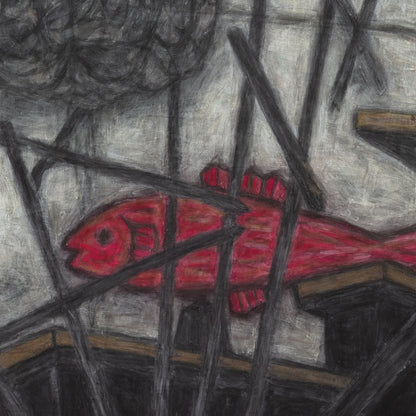 Christine Bae Hot Pink Fish Canvas Print