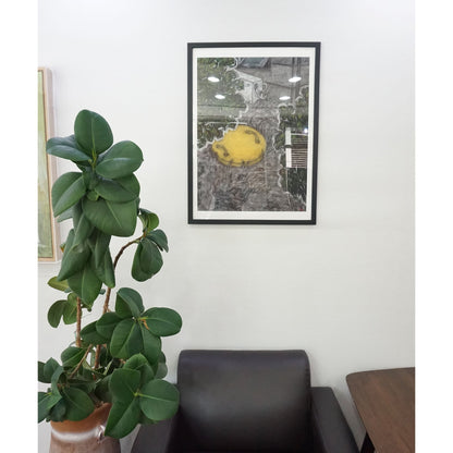 Christine Bae Quiet#2(Yellow Circle2) Framed Fine Art Paper Print Open Edition