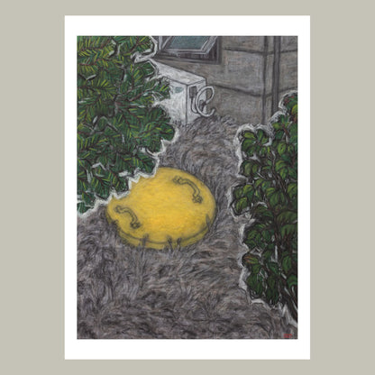 Christine Bae Quiet#2(Yellow Circle2) Framed Fine Art Paper Print Open Edition