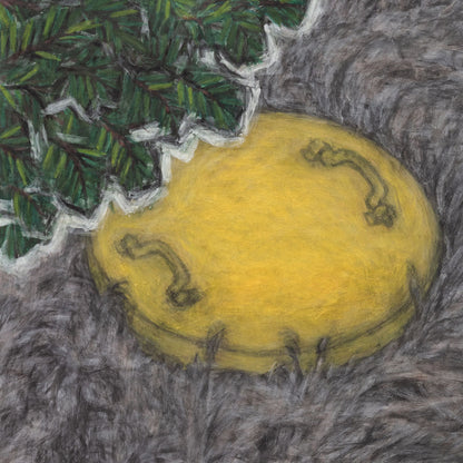 Christine Bae Quiet#2(Yellow Circle2) Framed Fine Art Paper Print Open Edition