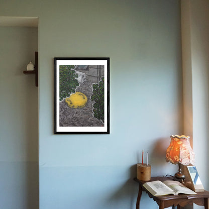 Christine Bae Quiet#2(Yellow Circle2) Framed Fine Art Paper Print Open Edition