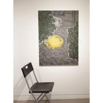 Christine Bae Quiet#2(Yellow Circle2) Framed Fine Art Paper Print Open Edition