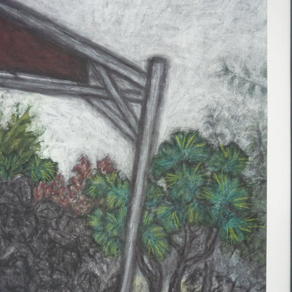 Christine Bae Red Ceiling Giclee framed Fine Art Paper Print Open Edition