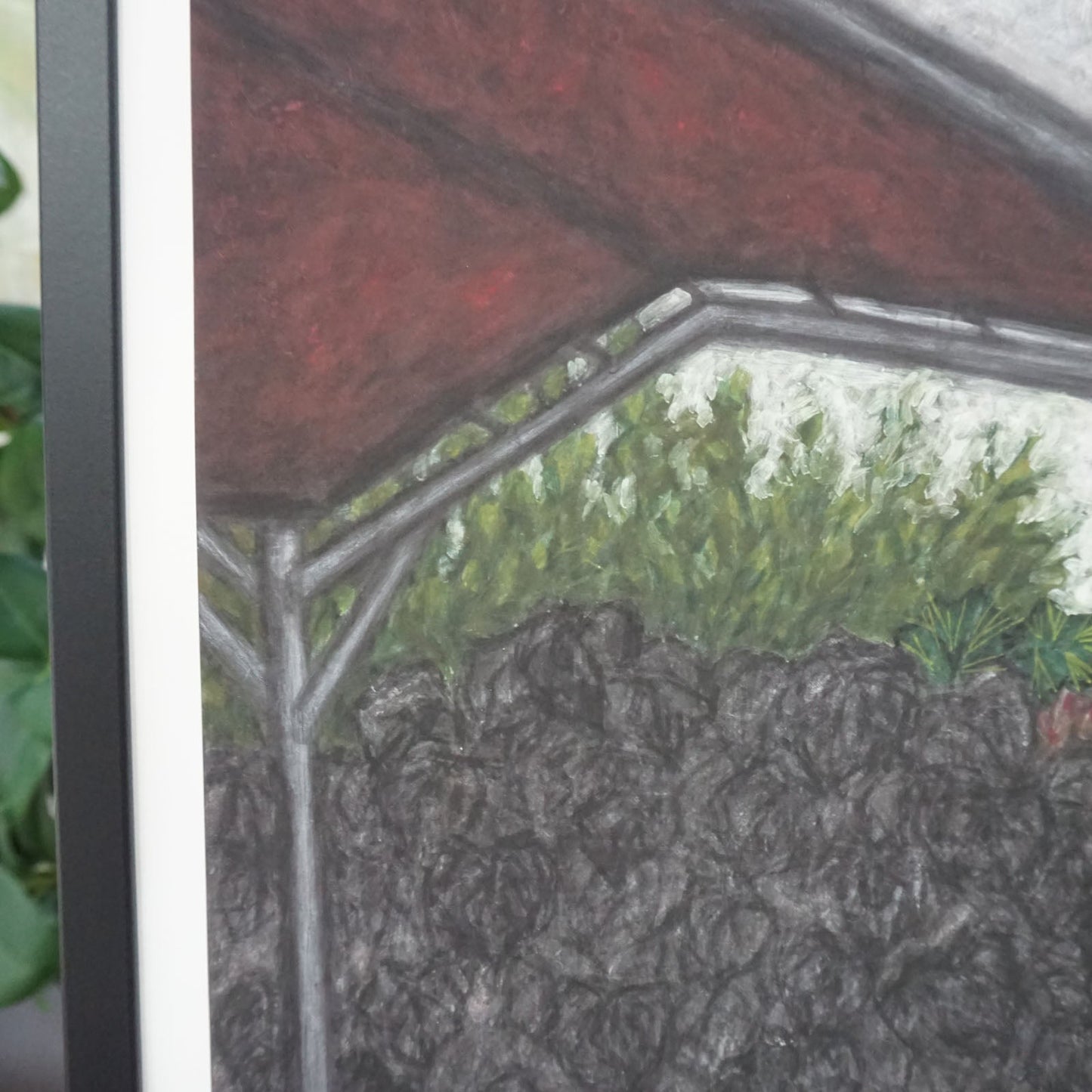 Christine Bae Red Ceiling Giclee framed Fine Art Paper Print Open Edition