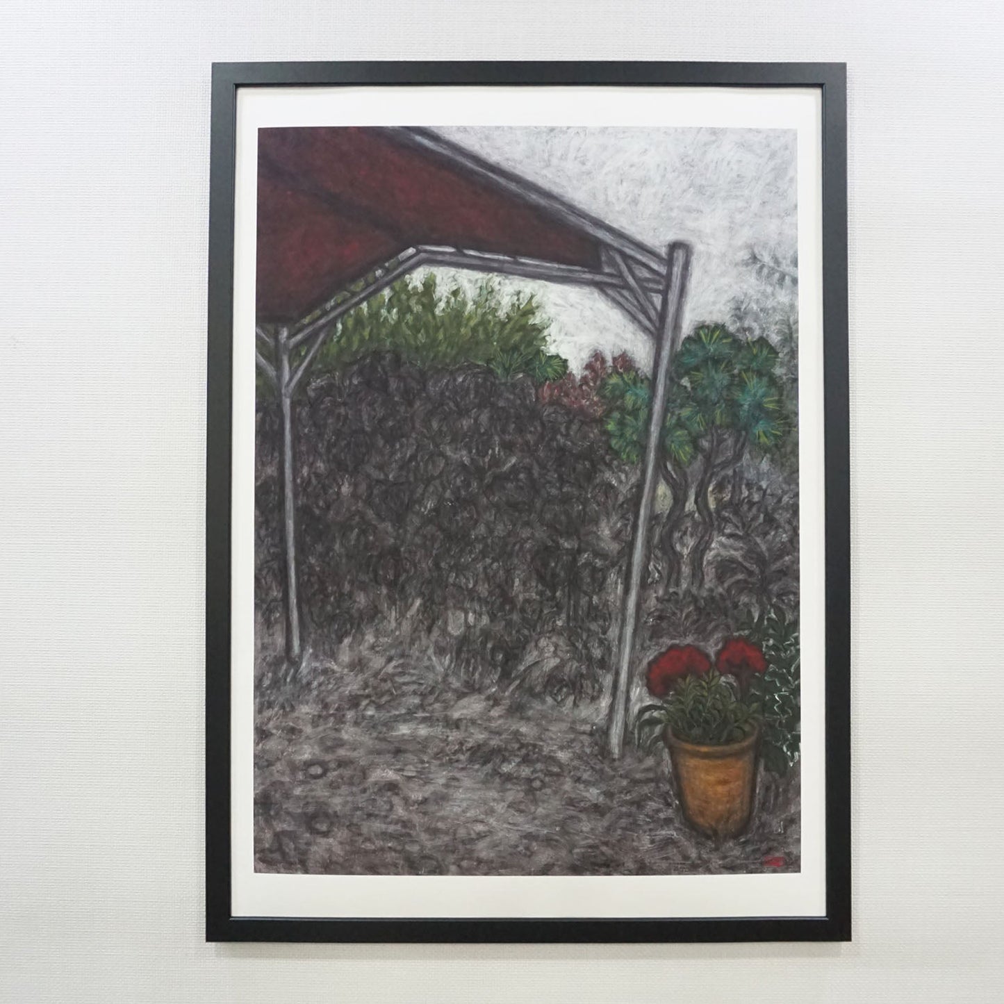 Christine Bae Red Ceiling Giclee framed Fine Art Paper Print Open Edition