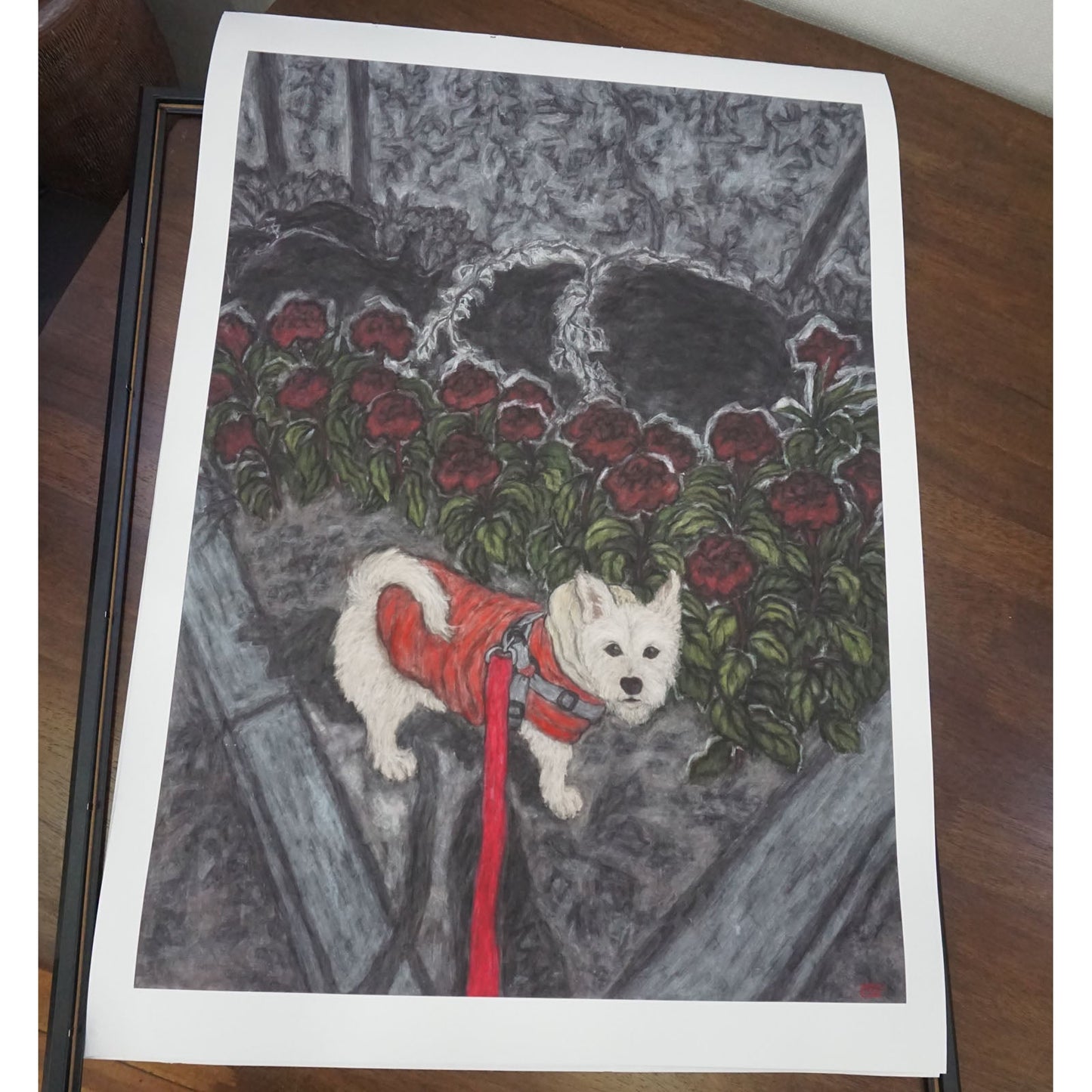 Christine Bae Red Flower and Pucci Framed Fine Art Print Open Edition