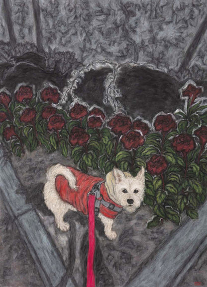 Red Flower and Pucci Canvas Print