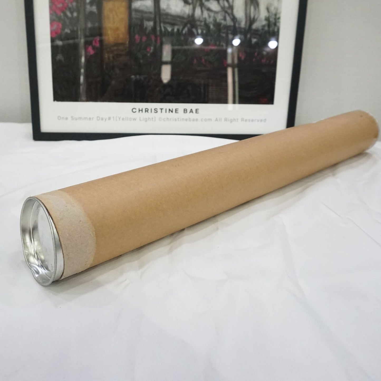 Christine Bae Quiet#2(Yellow Circle2) Framed Fine Art Paper Print Open Edition