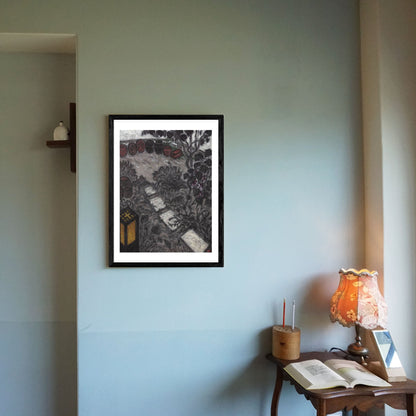 One Summer Day White Step Stones Giclee Framed Fine Art Paper Print Open Edition