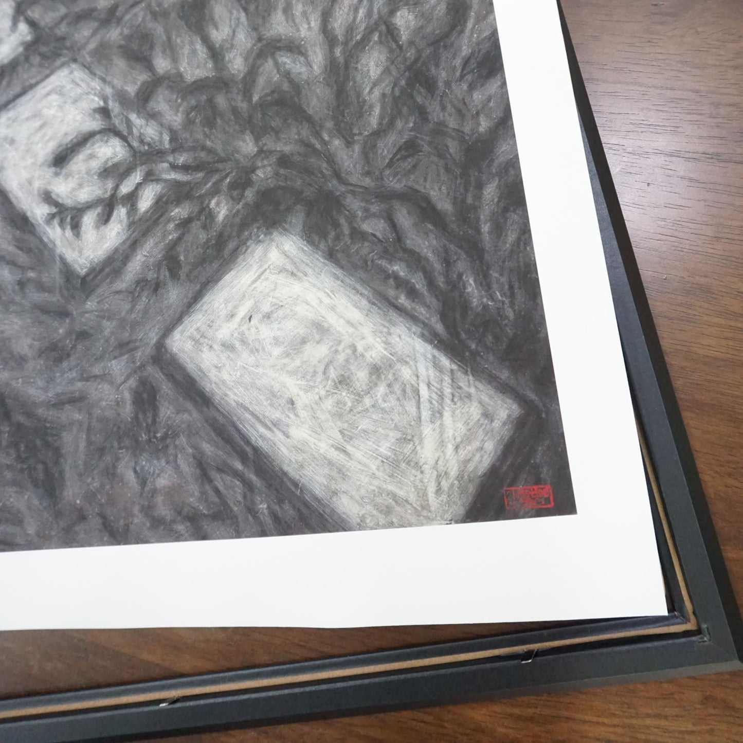 One Summer Day White Step Stones Giclee Framed Fine Art Paper Print Open Edition