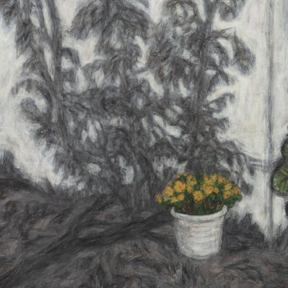 Christine Bae Quiet#1(Yellow Circle) Canvas Print