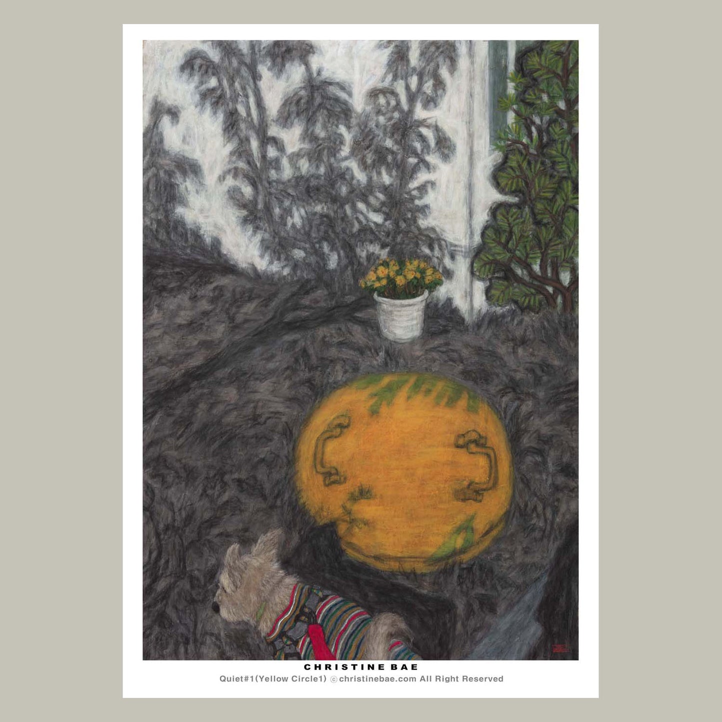 Christine Bae Quiet#1(Yellow Circle) Art Poster