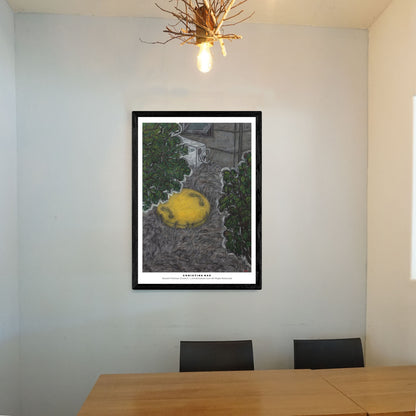 Christine Bae Quiet#2 Yellow Circle Art Poster