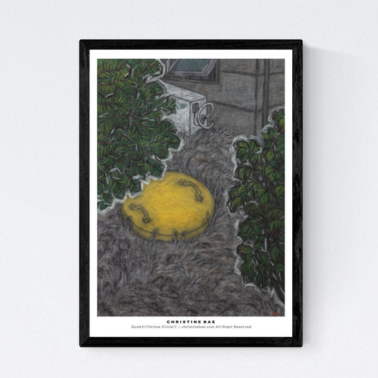 Christine Bae Quiet#2 Yellow Circle Art Poster